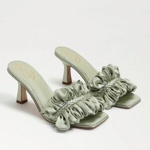 Sam Edelman KADY MULE Pistachio Satin size 6.5